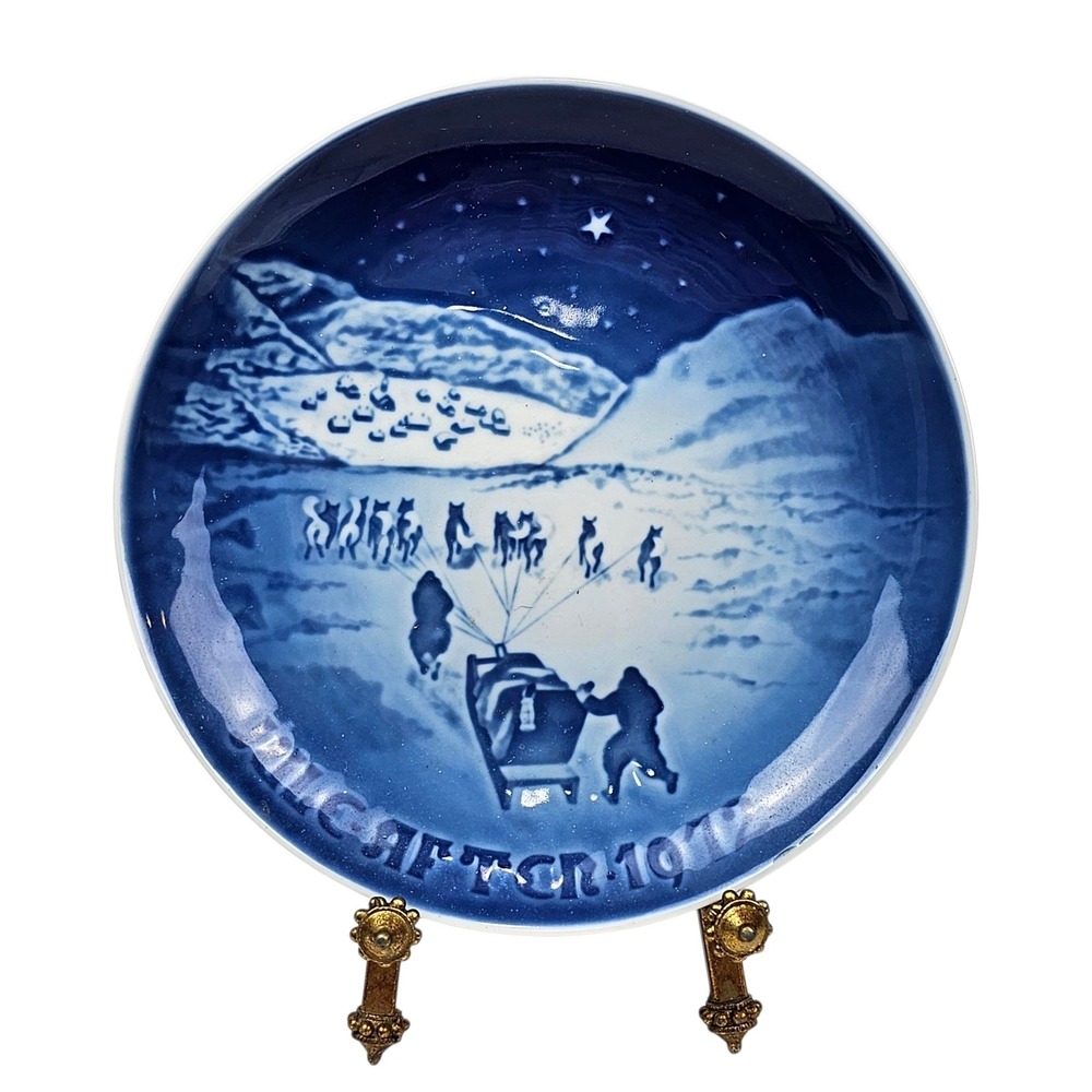 Bing Grondahl‎ Copenhagen Porcelain 1972 Christmas in Greenland Jule After Plate